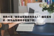 教教大家“微乐山东麻将有挂么？”确实是有的（微乐山东麻将手机版下载）
