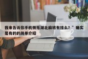 我来告诉你手机微乐湖北麻将有挂么？”确实是有的的简单介绍