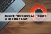 2025首推“微乐够级有挂么？”确实是有的（微乐够级怎么玩的）