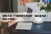 教教大家“广西跑胡子有挂吗”确实是有的（跑胡子视频）