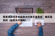 我来告诉你手机超圣大厅是不是有挂”确实是有的（超圣大厅辅助）