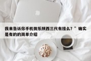 我来告诉你手机微乐陕西三代有挂么？”确实是有的的简单介绍