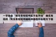 一学就会“微乐贵阳捉鸡能不能开挂”确实有挂的（微乐贵阳捉鸡辅助神器在什么地方下载）