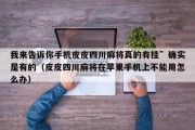 我来告诉你手机皮皮四川麻将真的有挂”确实是有的（皮皮四川麻将在苹果手机上不能用怎么办）