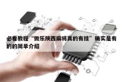 必看教程“微乐陕西麻将真的有挂”确实是有的的简单介绍
